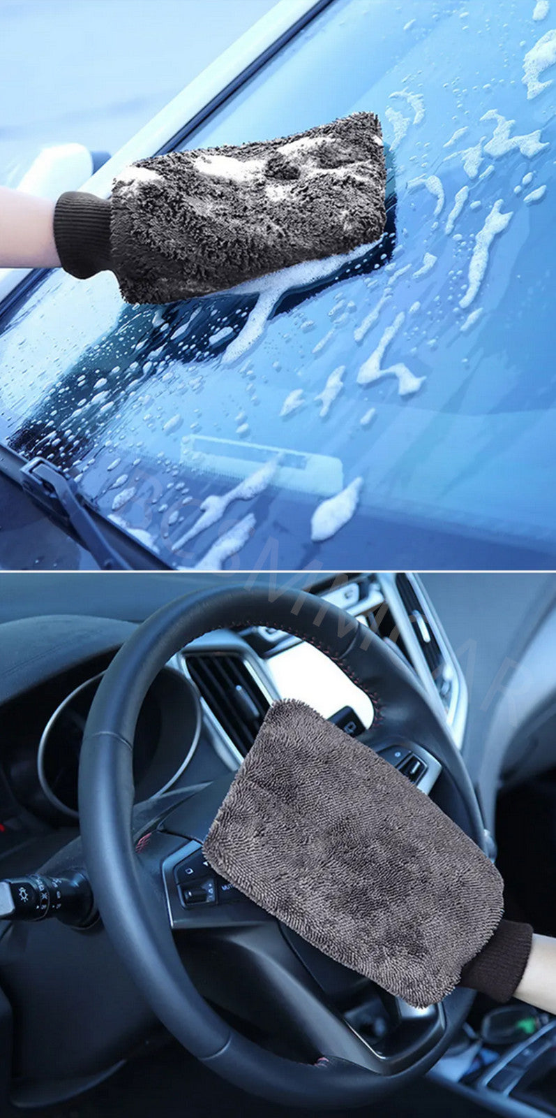 Car Thick Cleaning Cloth Glass Polish Cleaner Tools Wash Gloves Towel Window