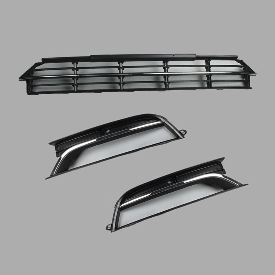 With for CHRome for 2012 - 2015 for VW for Passat Front Bumper Lower Grille Grill Fog Lamp Cover - v