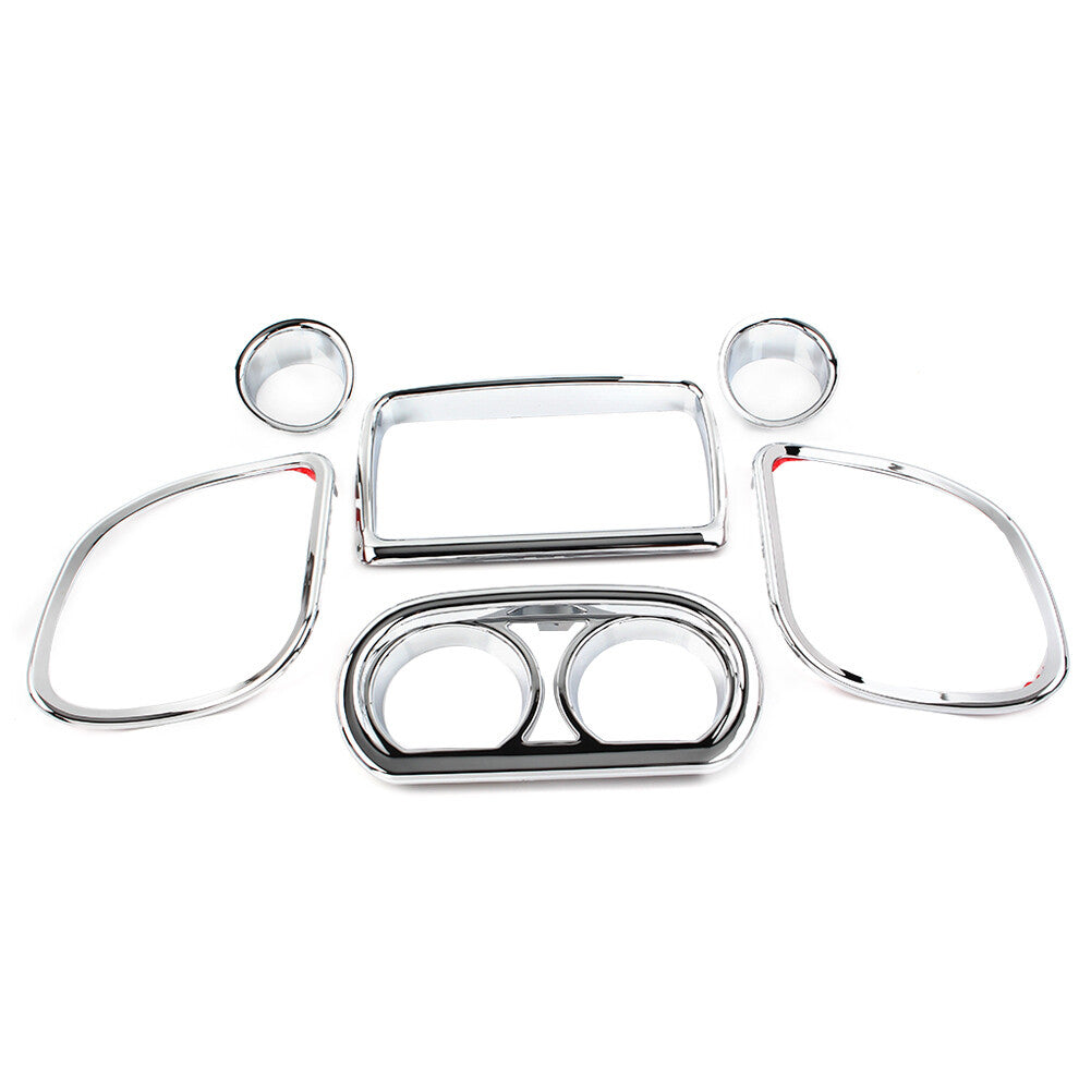 Inner Fairing Speedometer Radio Speaker Trim Chrome for Harley Road Glide 15-22 Q