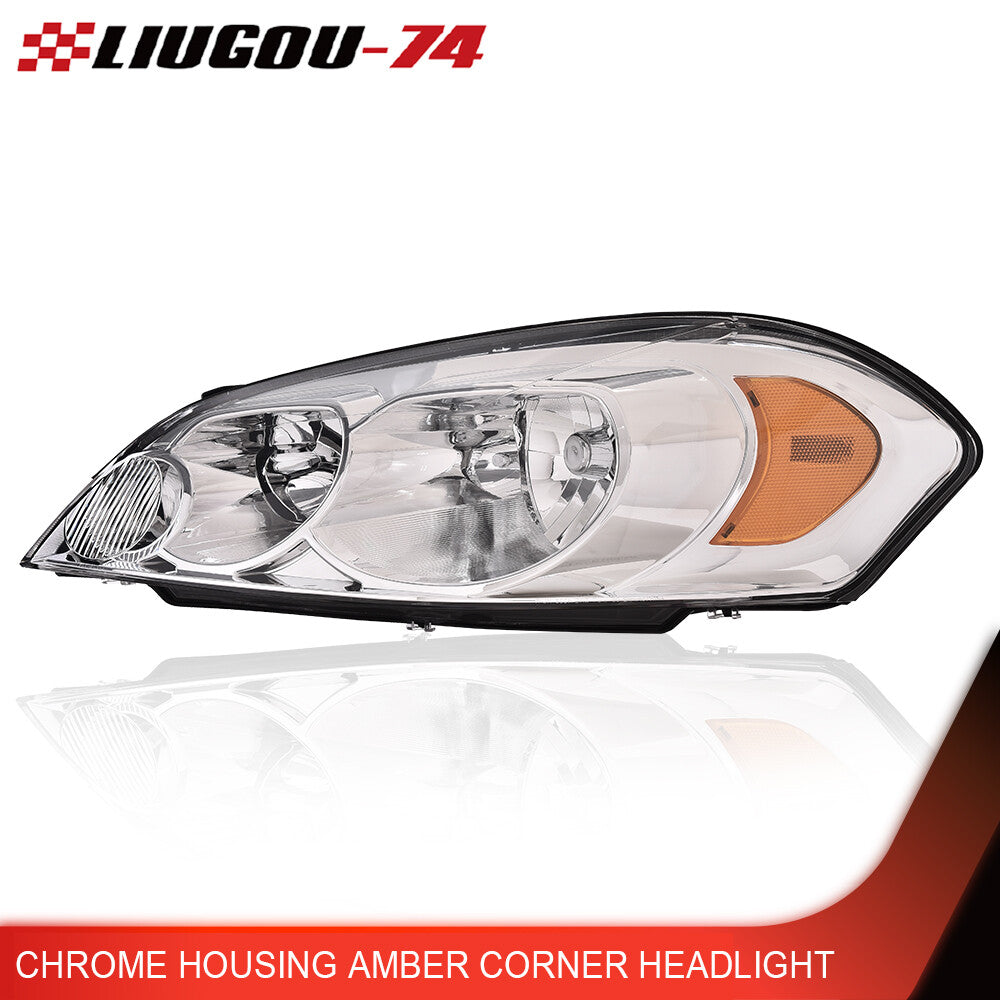 Amber corner headlight, left service bar side chrome alloy suitable for 2006-2016 Impala- v