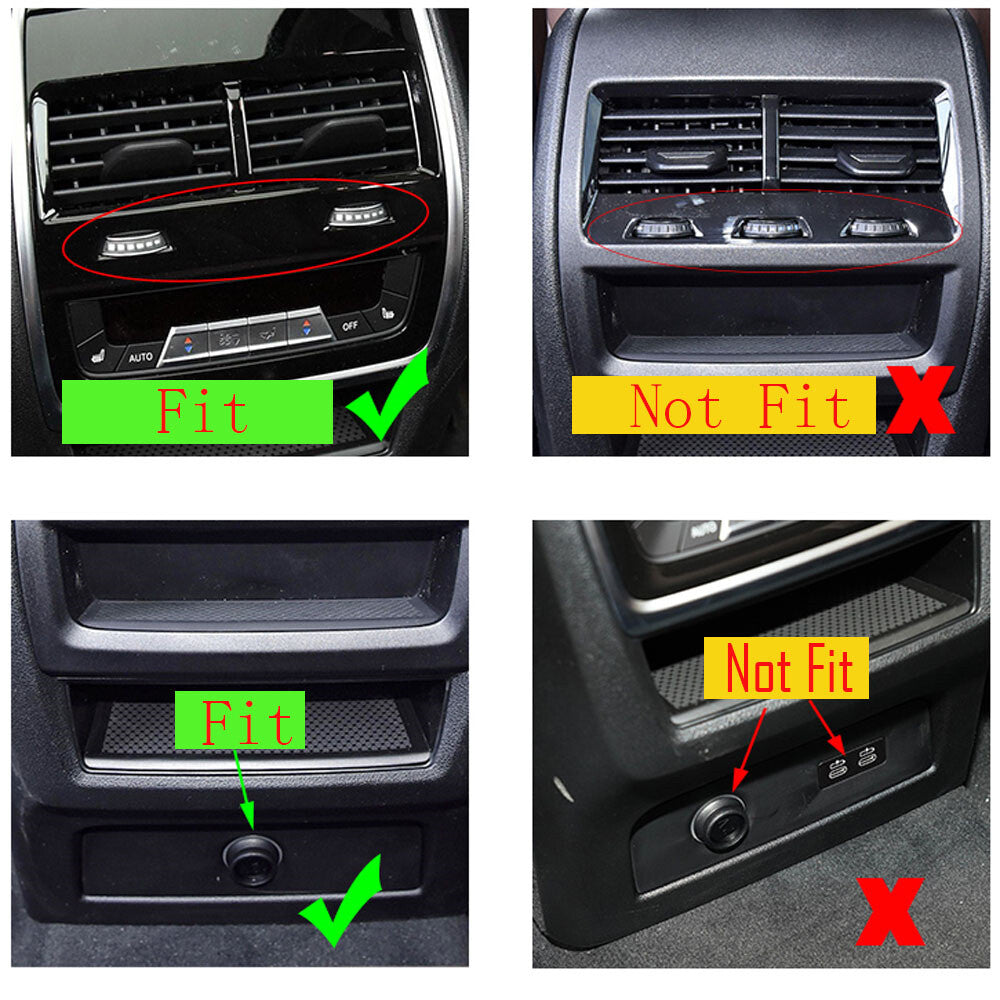 Carbon Fiber ABS Rear Air Vent Outlet Cover for BMW X5 G05 X6 G06 X7 G07 2019-22