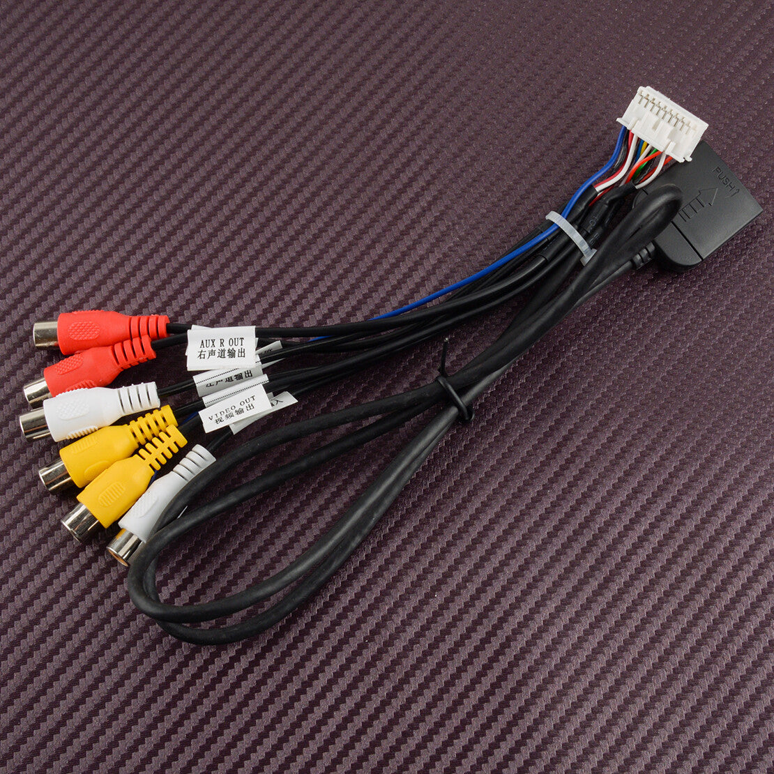 20Pin Interface RCA AUX IN/OUT Cable Fit For Android Radio Stereo Player v