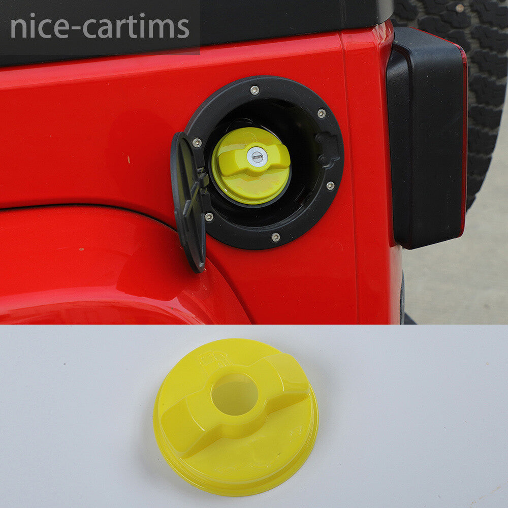 for Jeep for Wrangler JK JL 2007-23 Inner Fuel Tank Cap Door Gas Filler Cover Yellow