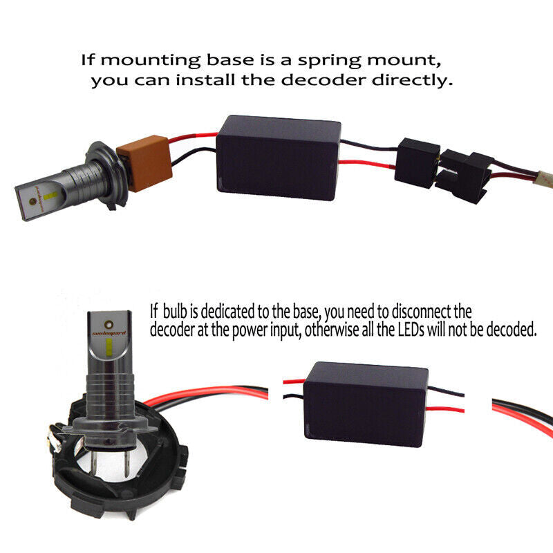 Universal 6000K H7 LED headlight kit bulb 100W 26000LM with CAN bus - error- n