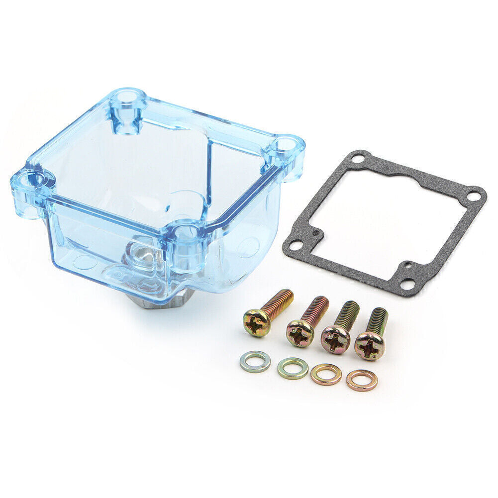 Motorcycle Blue Transparent Carburetor Float Bowl Chamber for PHBG Carb 50cc Q