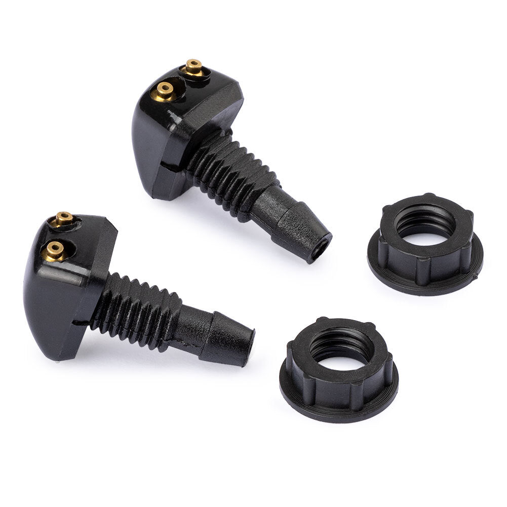 ?2PCS Washer Nozzles Kit Spray Nozzle Water Jet Type For Most Universal Car NEW Q