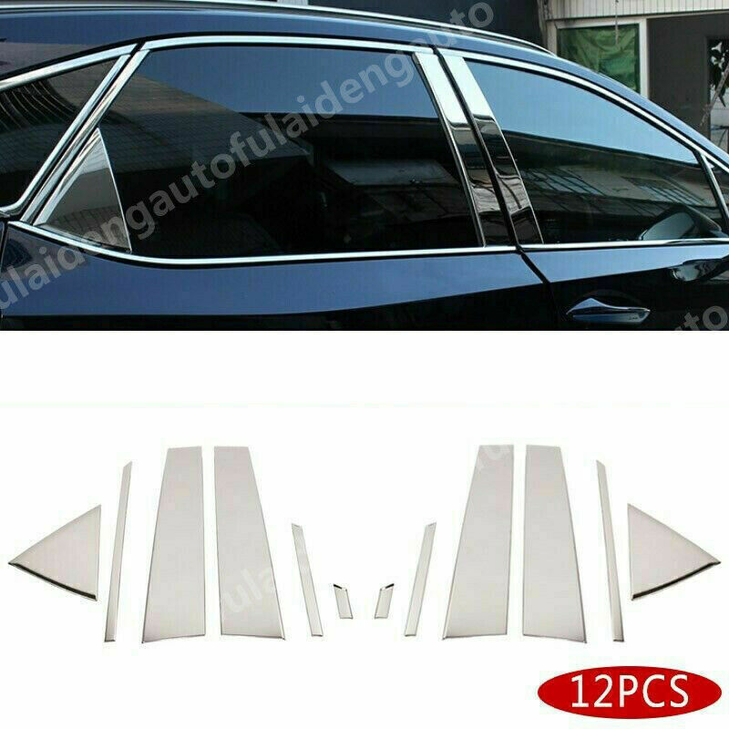 Chrome Pillar Panel For RX350 RX450H 2016-2021 12P Door Trim Mirror Cover Window