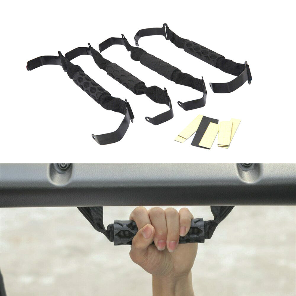 4pcs Top Roof Roll Bar Grab Handles Grip for 18-21 for Jeep for Wrangler JL Gladiator JT Q