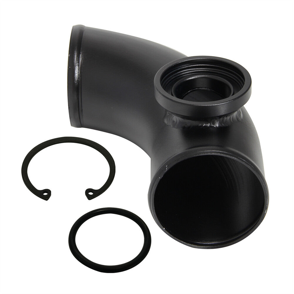 90 degree 3 76mm SSQV SQV Blow Off Valve Adapter BOV Turbo Aluminum Pipe BK