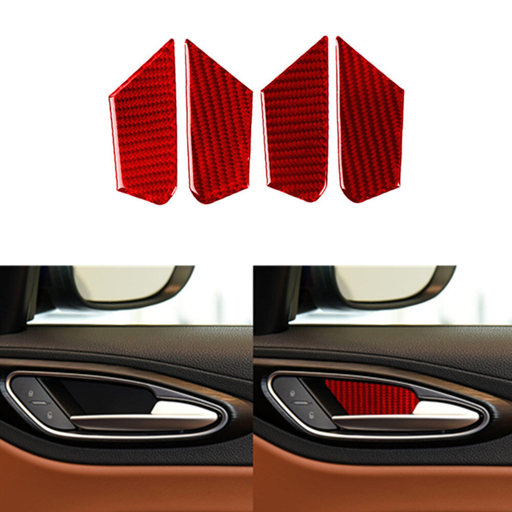 2Pcs Carbon Fiber Side Air Outlet Frame Cover Trim For Taycan 2019-2022 v