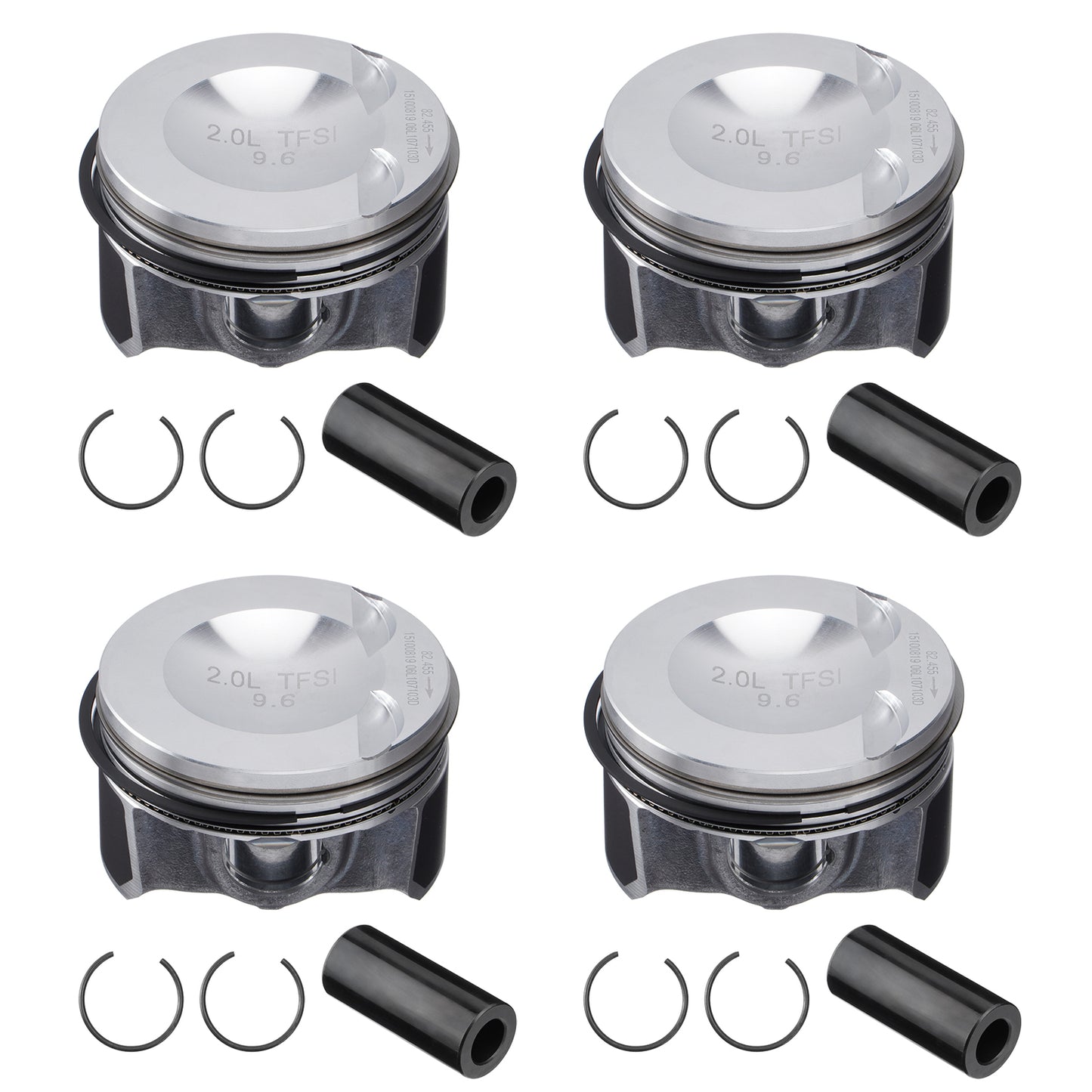 4x Upgraded 23mm Piston  Rings Set 06H107065DM for Audi A5 A4 for VW for Jetta 2.0T