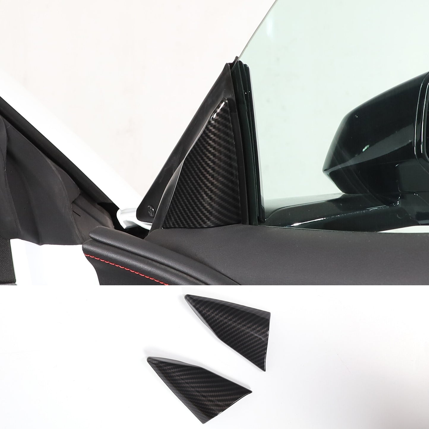2-Pack ABS Blue Dashboard Panel Trim Frame Cover for Tacoma 2016-2022- v