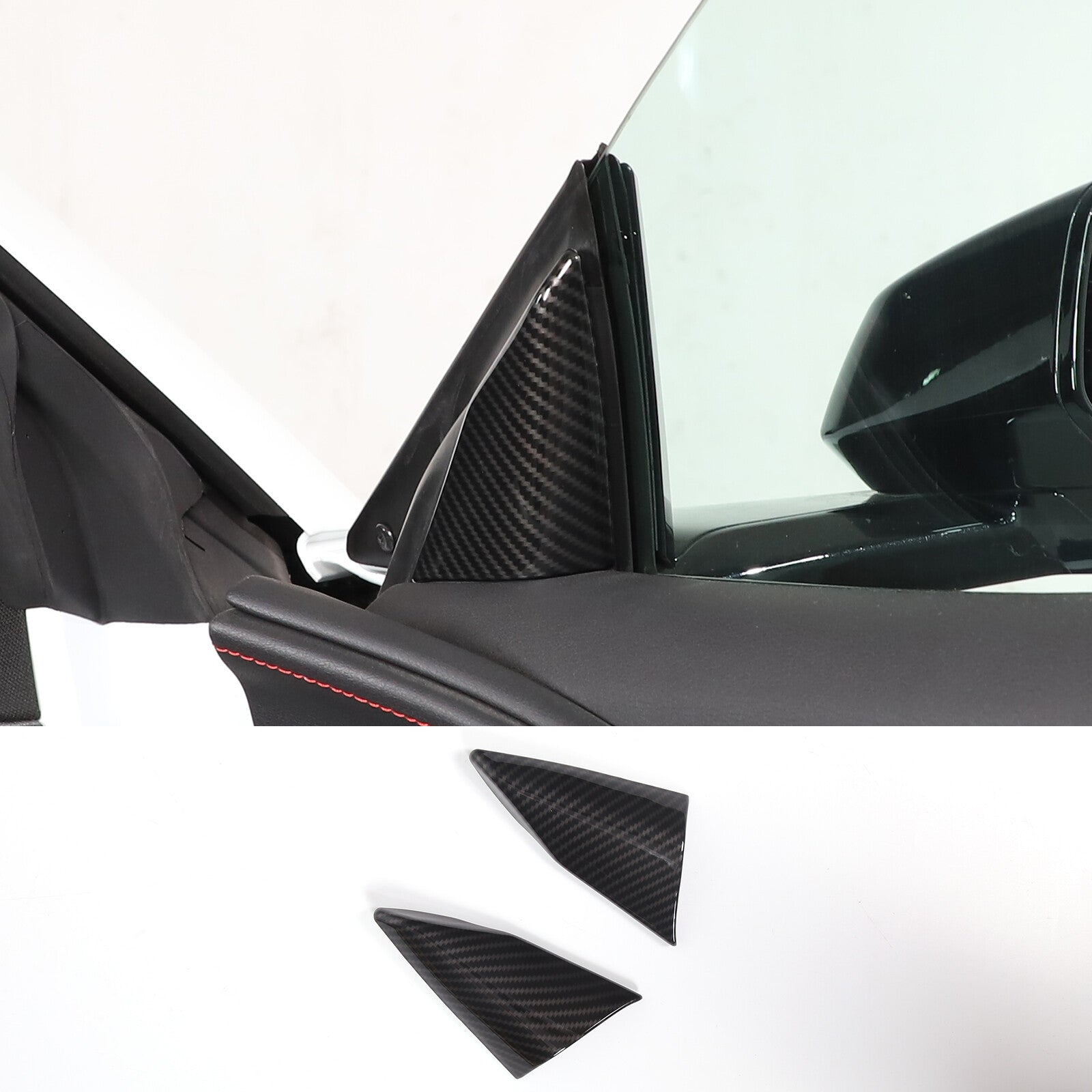 2-Pack ABS Blue Dashboard Panel Trim Frame Cover for Tacoma 2016-2022- v