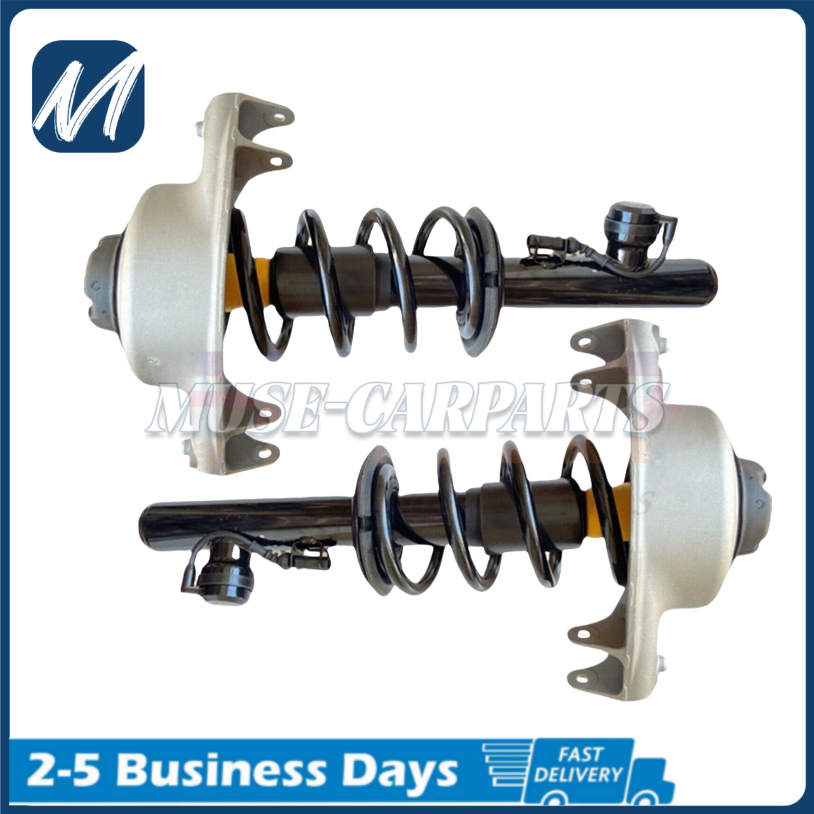 A pair of front L&R shock absorber struts with magnetic ride-on design suitable for Audi R8 V8 V10 2007-2015.