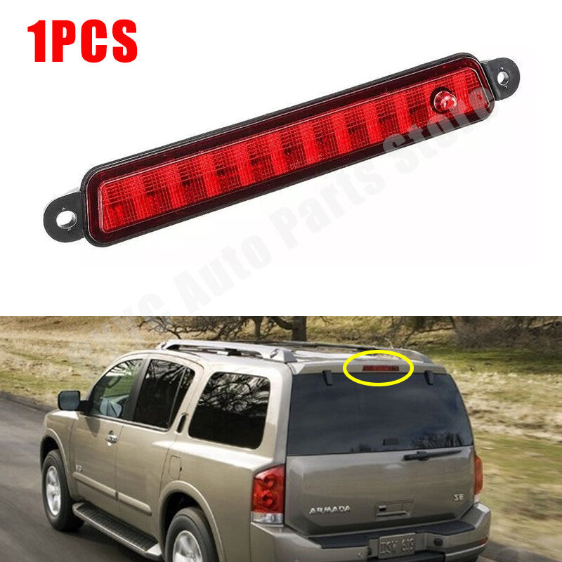1pcs for Nissan /Armada 2005-2015 26590-7S000 Red High Mount LED 3Rd Brake Light