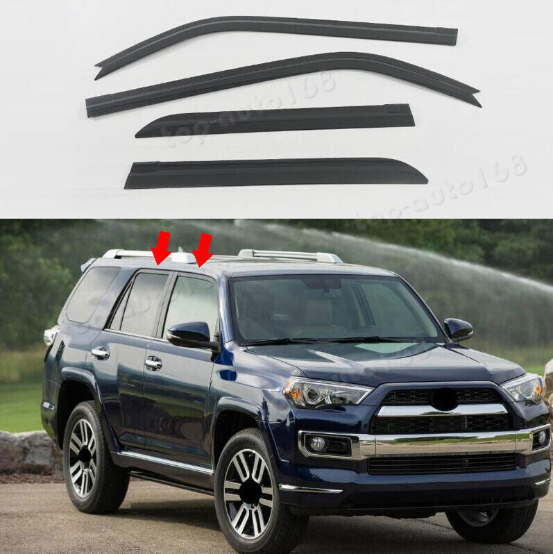 for Toyota 4Runner 2010-2023 Black Window Wind Visors Rain Guard Vent Deflectors