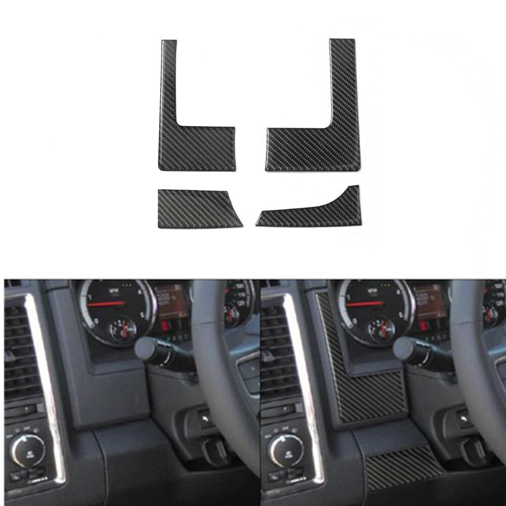 2X Red Carbon Fiber Rear for Seat Strips Cover Trim For 718 2016-2022 v