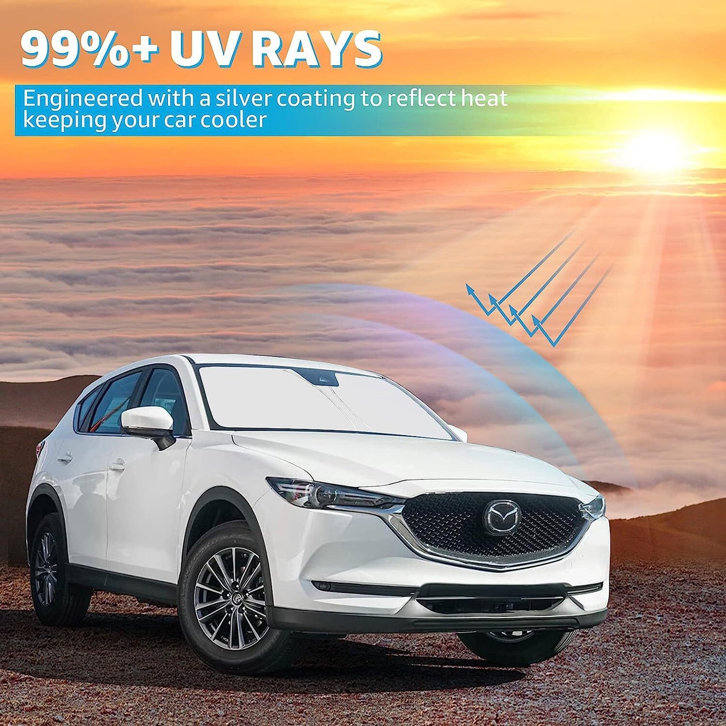 Custom-made foldable windshield sunshade for 2017-2024 for Mazda CX-5 - n