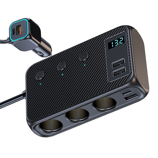 Car 12V Cigarette Lighter Socket Splitter USB-C Fast Charger Power Adapter