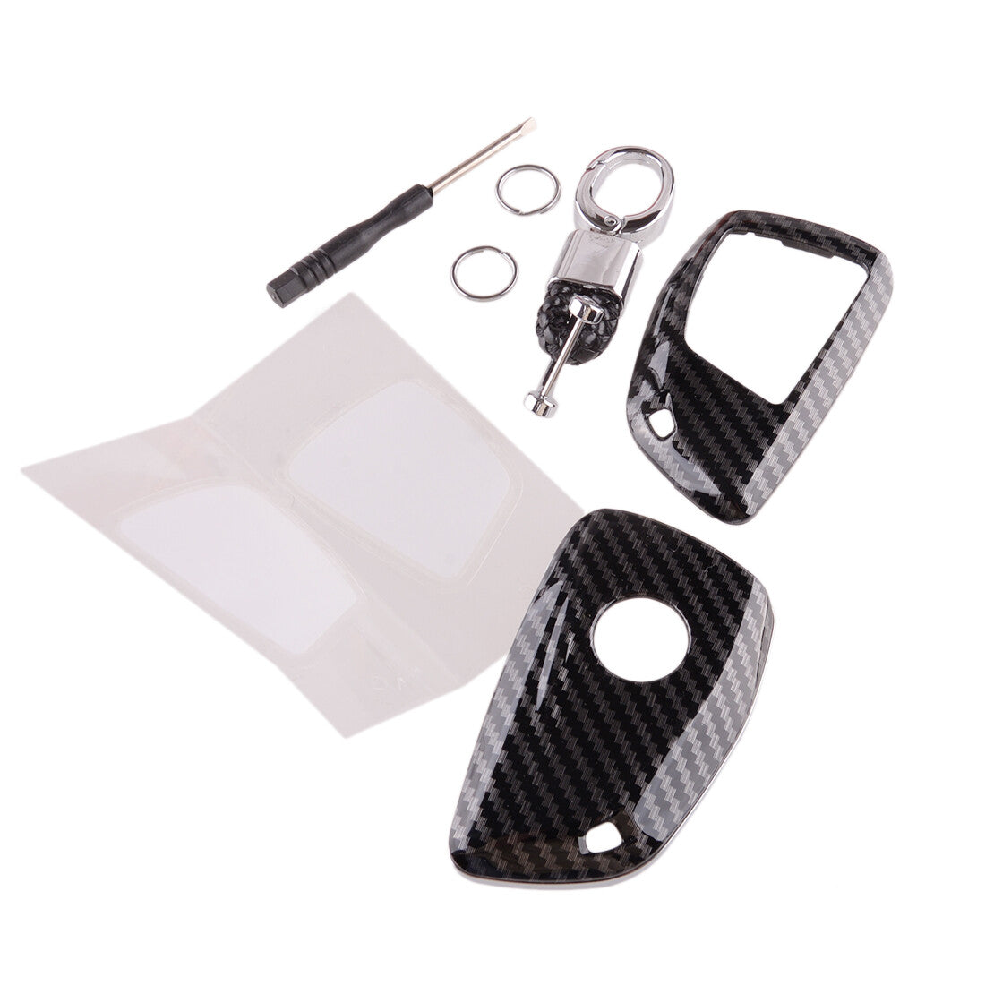Fit for Chevy Tahoe Suburban for GMC for Yukon for Smart Car Key Case Cover Chain Carbon ABS v