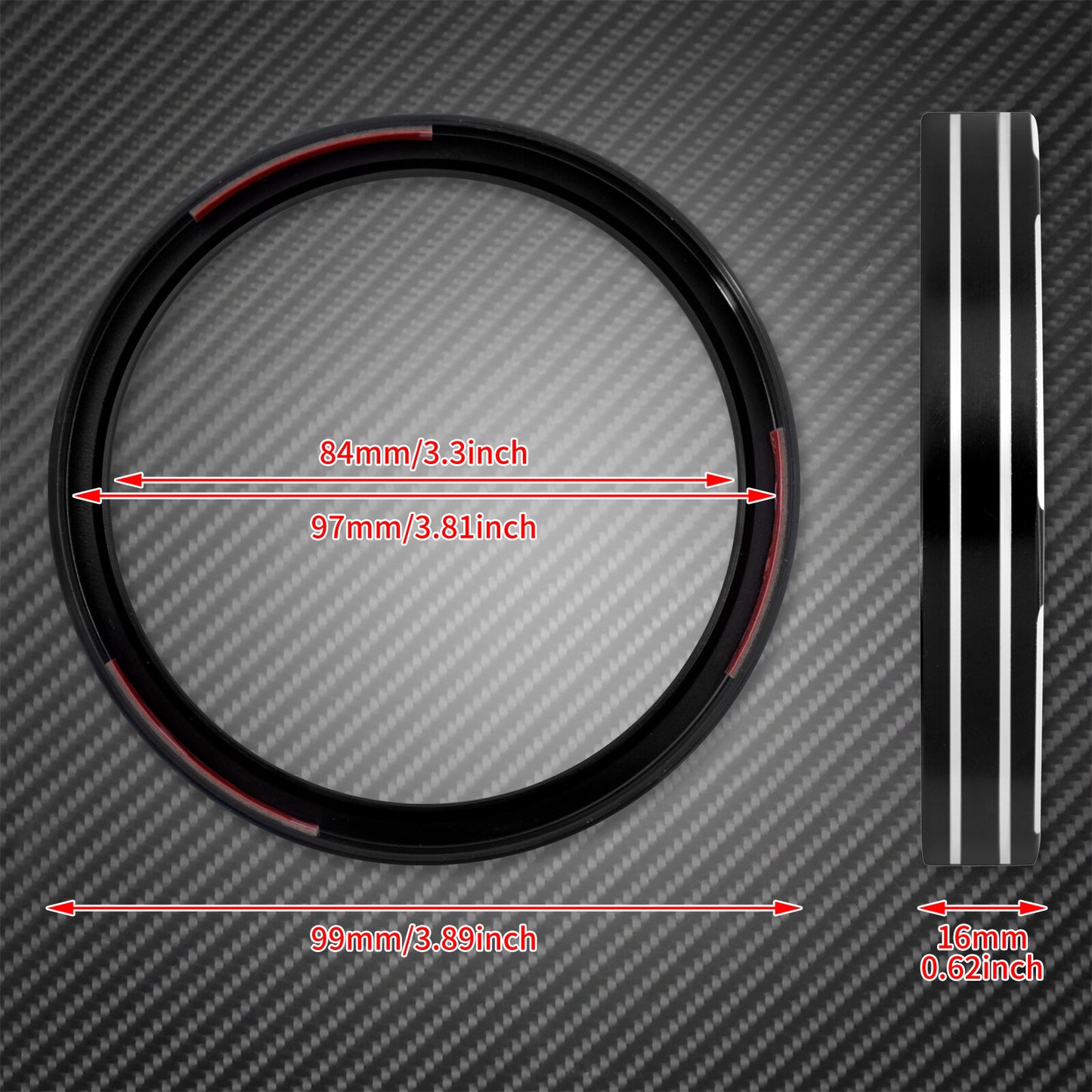 Burst Gauge Speedometer Trim Bezel Fit for Harley Sporster 1200 Dyna Street Bob