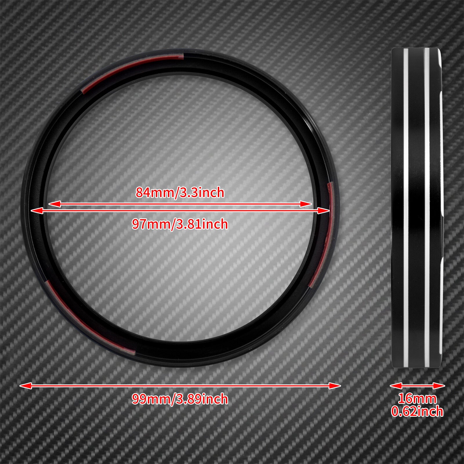 Burst Gauge Speedometer Trim Bezel Fit for Harley Sporster 1200 Dyna Street Bob