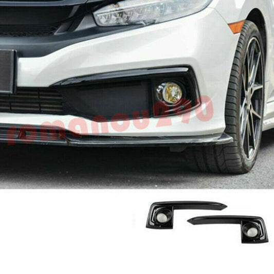 2-Pack ABS Gloss Black Tail Light Cover Trim for Hummer SUV H2 2003-2009- v