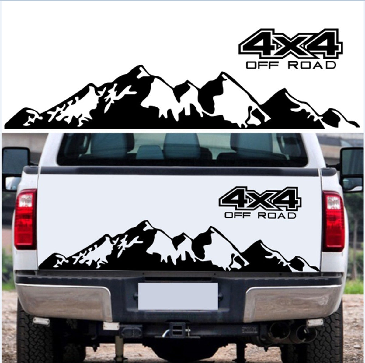 Mountain Vinyl Graphics 4X4 Off Road Car Body Side Trunk Tailgate Decals Sticker