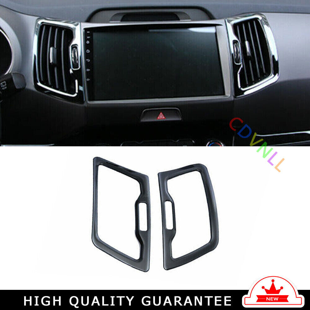Middle Air Outlet Vent Cover Trim 2 for Kia Sportage R GL 2011-2016 Black Steel