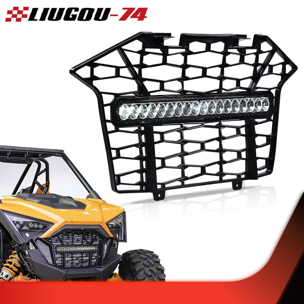 FRONT BUMPER MESH GRILLE GRILL with LED light, suitable for 20-23 for POLARIS RZR PRO XP