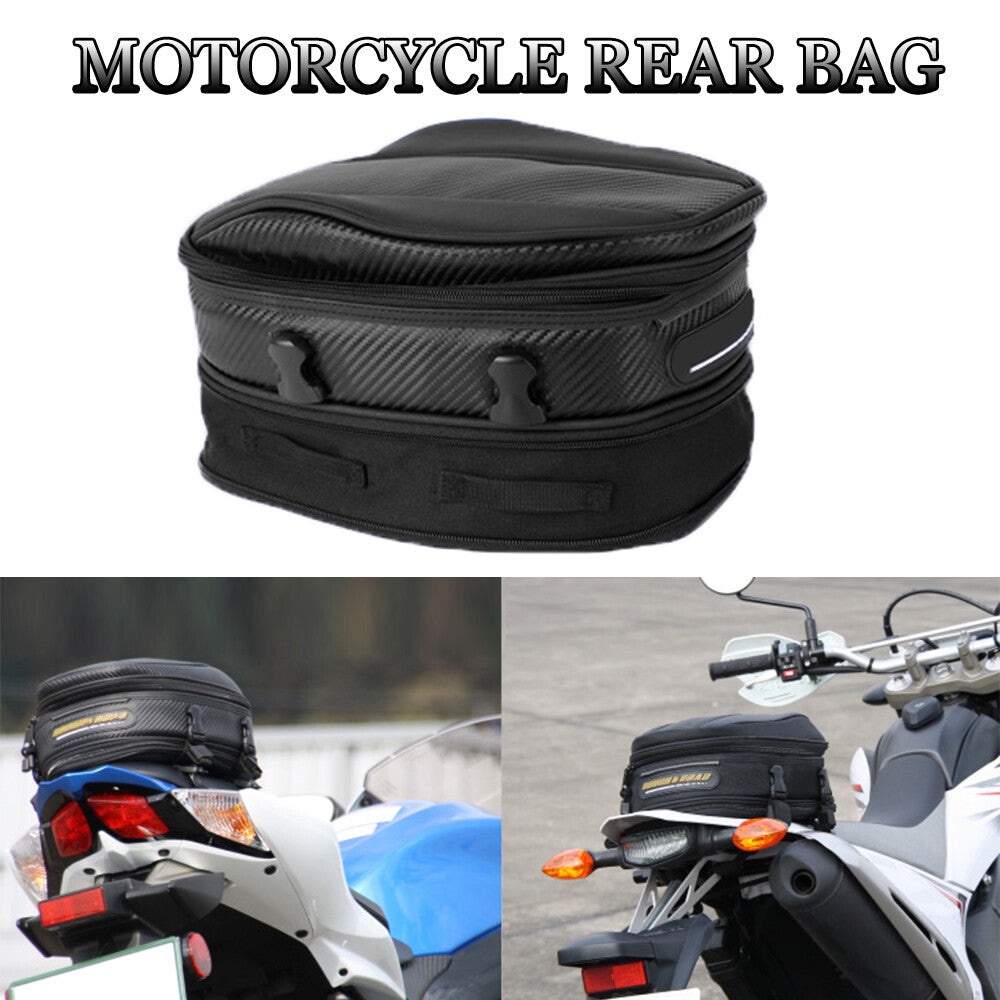 Motorcycle Rear for seat bag Tail Back Saddle Helmet Pack Waterproof Oxford Cloth Q