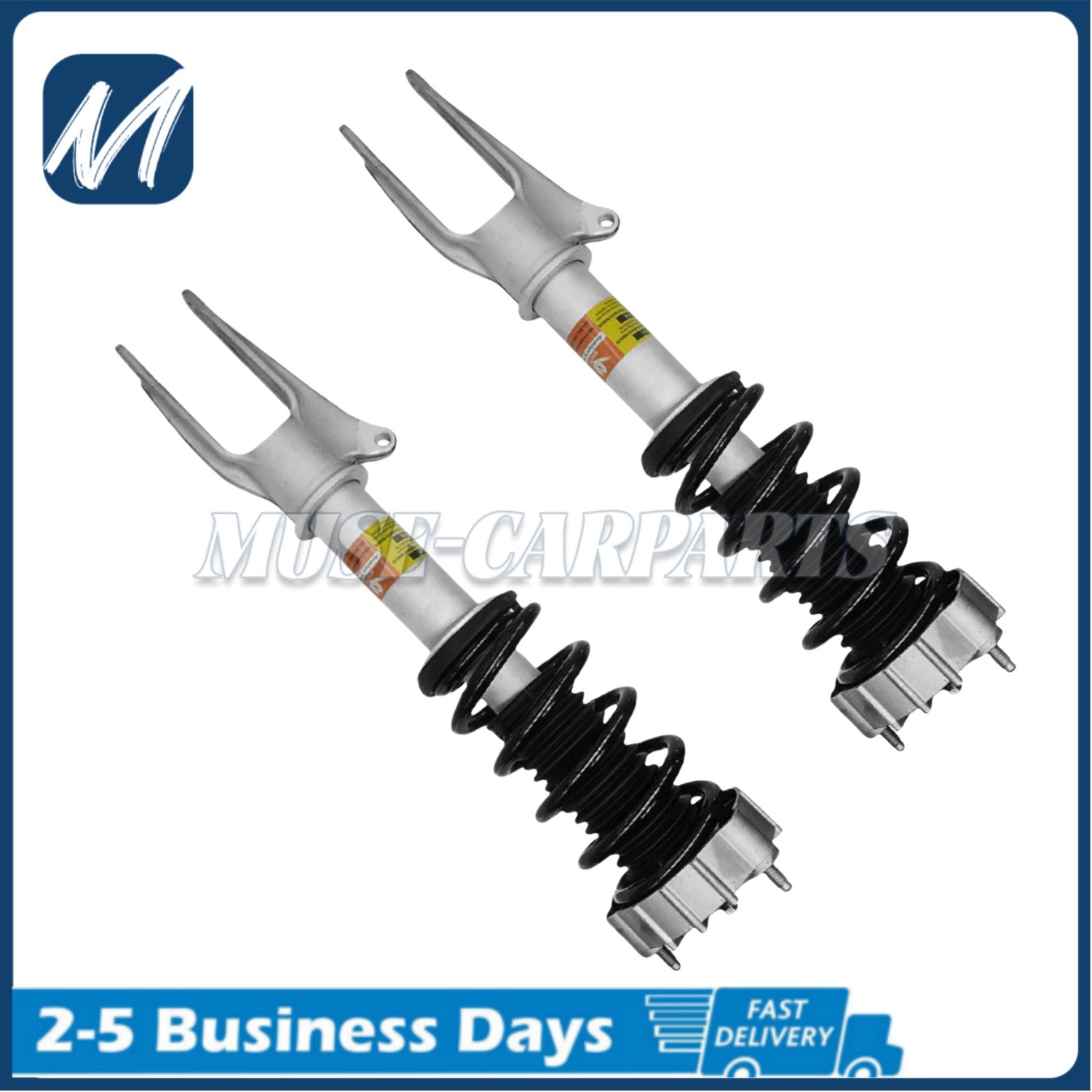 2-piece front shock absorber struts, Assys PASM Fit, 2010-2016 for Porsche for Panamera 970 with EDC springs.