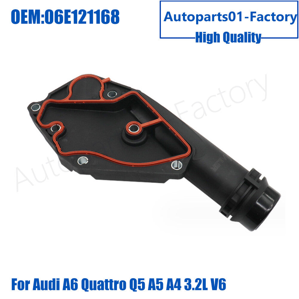 Engine Coolant Hose Flange Thermostat Cover for Audi A6 Quattro Q5 A5 A4 3.2L V6