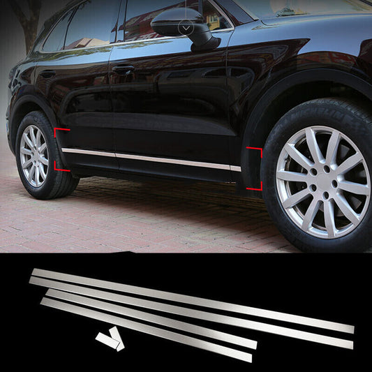 for Porsche for Cayenne 2019-2023 Matte Silver Car Door Body Side Molding Cover Trim