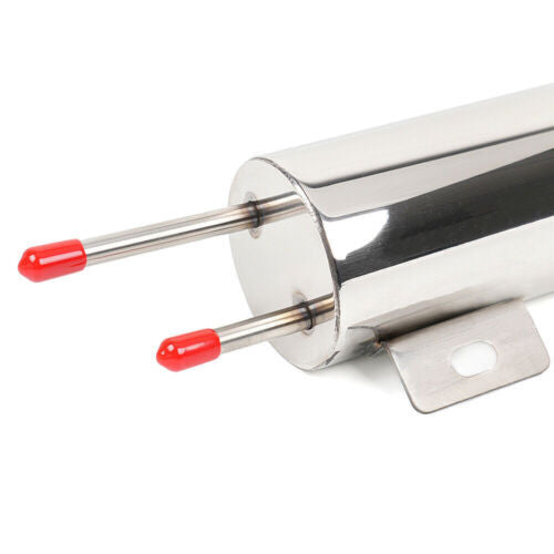 2x15 Polished Stainless Steel Radiator Coolant Overflow Catch Puke Tank 24OZ