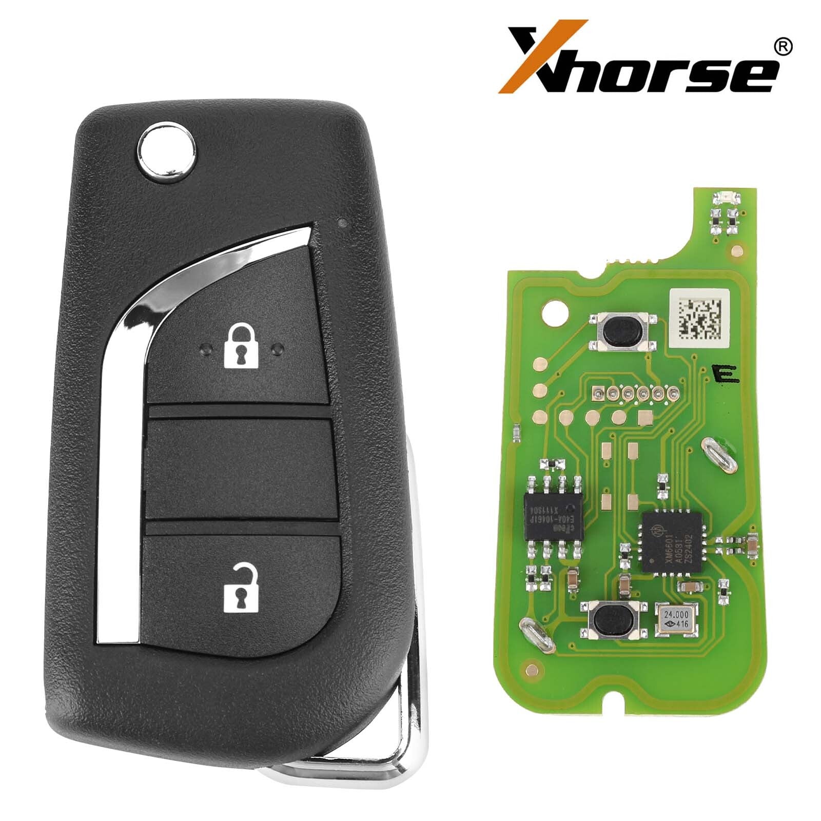 XKTO01EN for Toyota Style Wire Remote Key 2 Buttons Fit For VVDI Key Tool