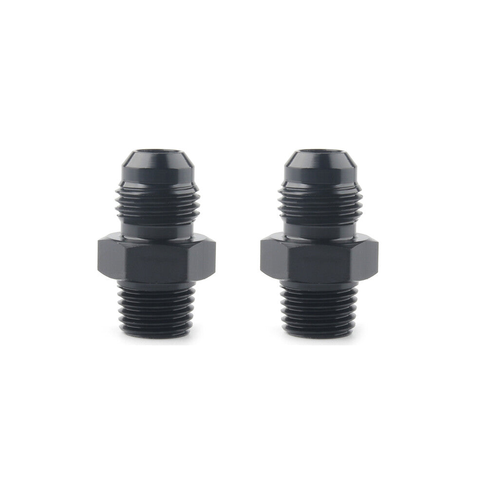 1-Piece Straight Adapter 6 AN to 1/4 NPT Accessories Black Aluminum Alloy