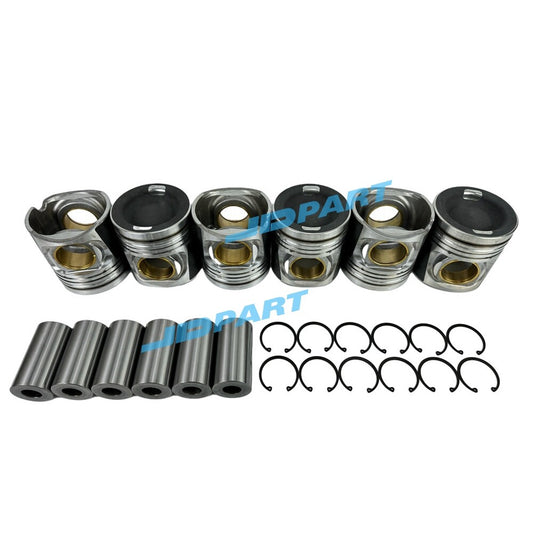 6-piece piston kit 23411-84400 for Hyundai D6CB engine spare parts -