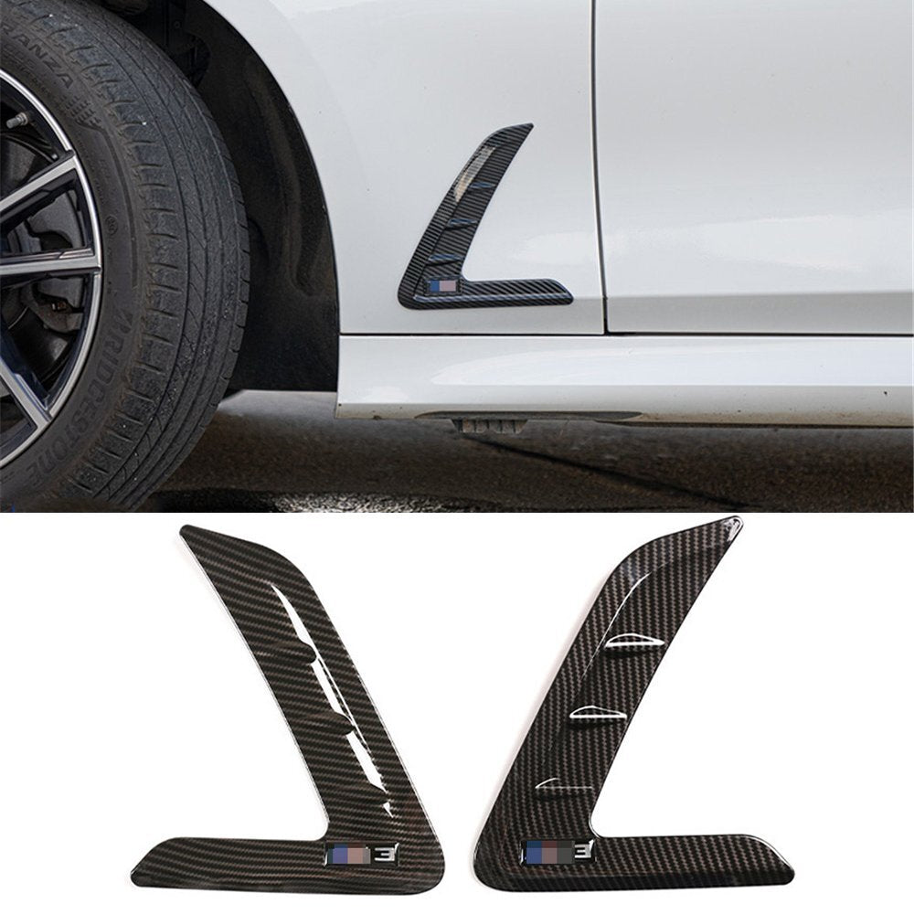 Carbon Fiber ABS Side Fender Air Outlet Vent Trim for BMW 3 Series G20 2020-2022