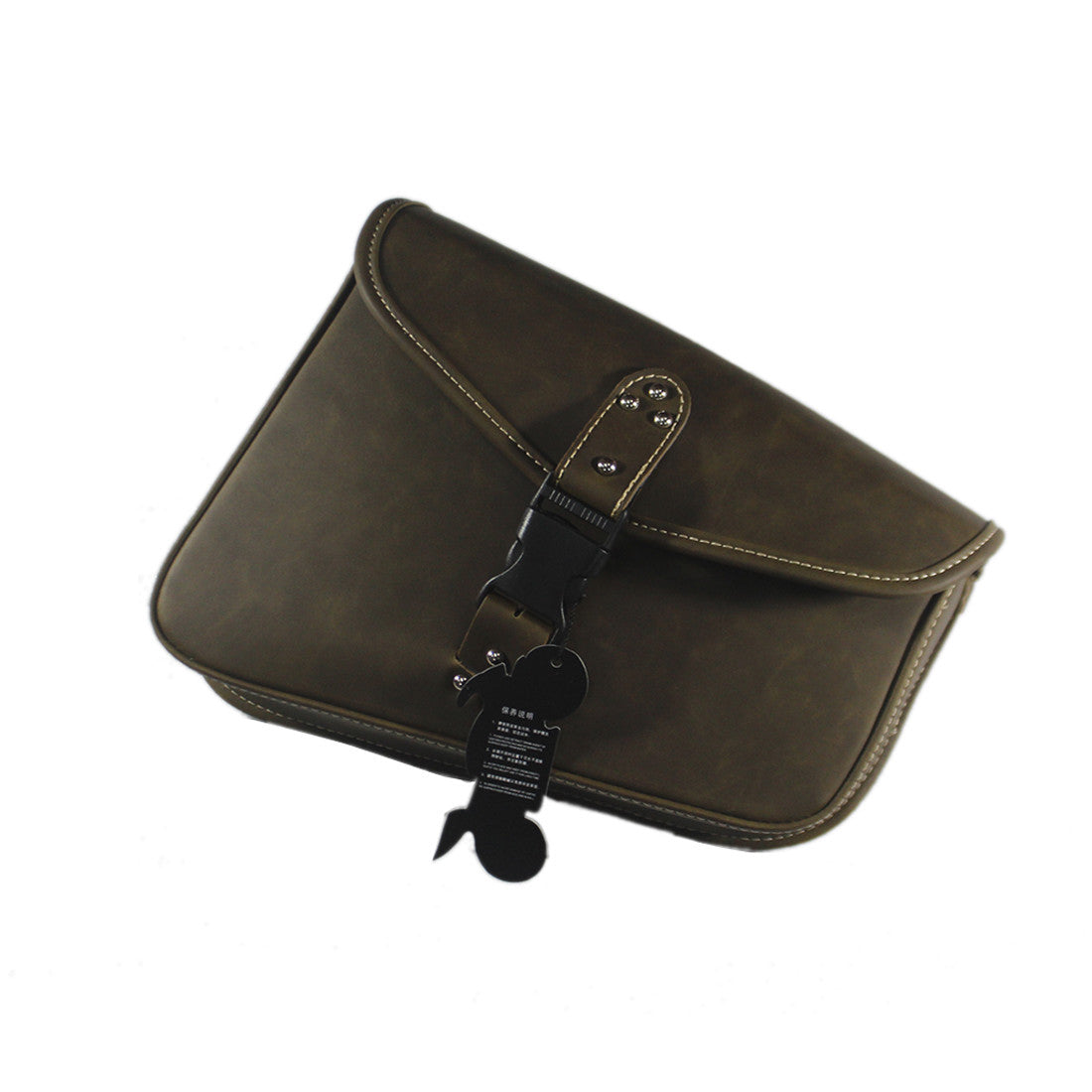 Vintage Tea PU Leather Right side Saddlebag Saddle Bag for Harley Sportster 883 Q