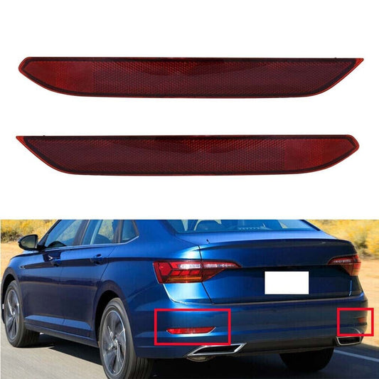 2019-2021 Fits for VW for Jetta 1 Pair Rear Bumper Reflector Light Brake Lamp