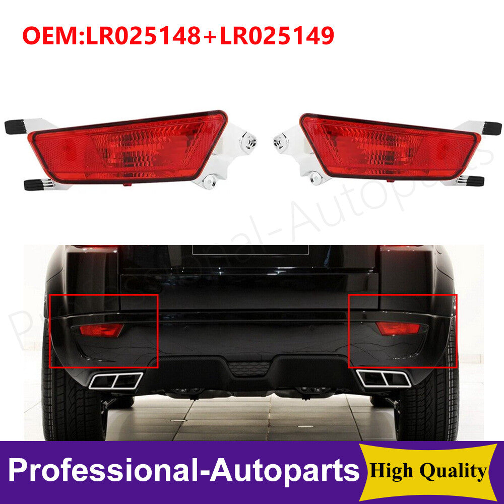 1Pair Rear Fog Light Lamp Bumper Reflector For Fit 2011-2018 for Range Rover Evoque Q