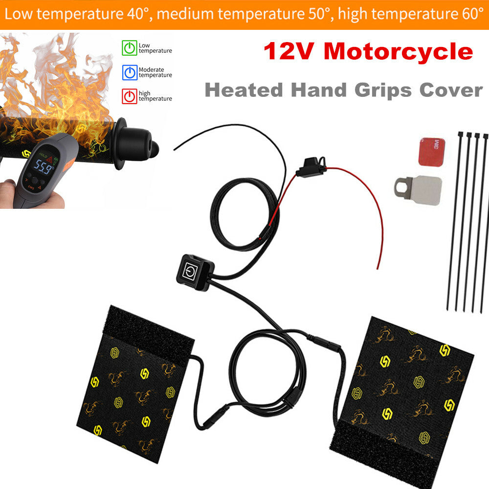 12V Motorcycle Handlebar Heater Cover - Retractable Cover n