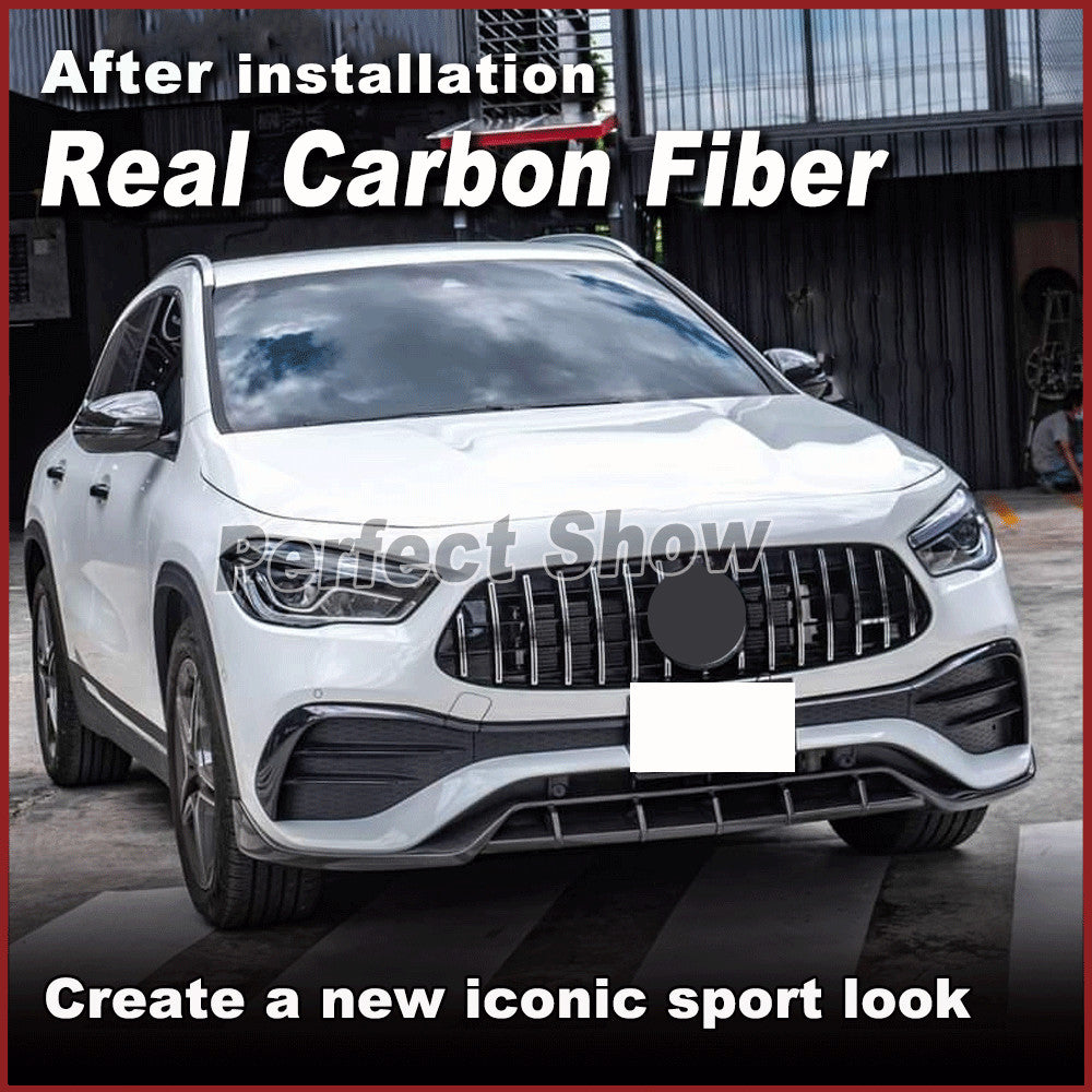 for Benz H247 GLA250 GLA35 AMG 2020UP Real Carbon Fiber Front Bumper Lip Spoiler