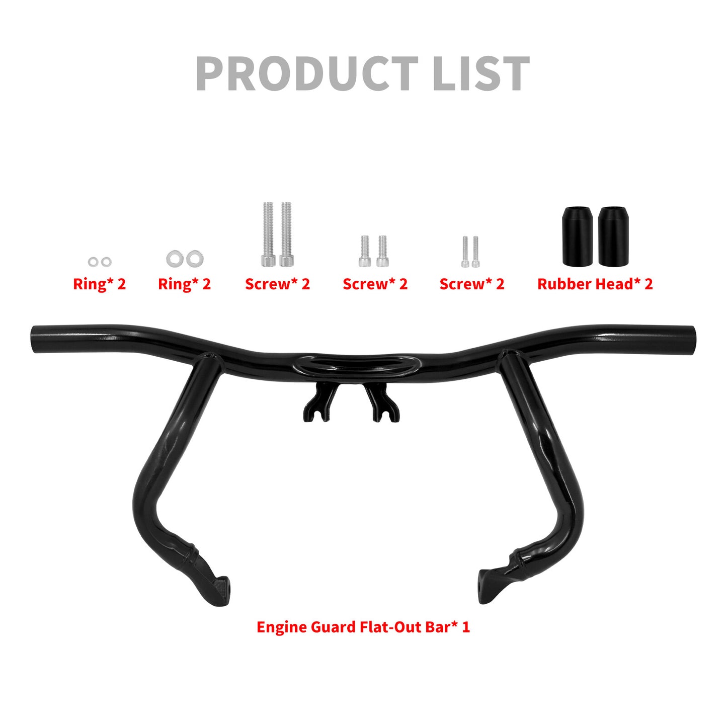 Flat-out Front Engine Guard Crash Bar for Harley Touring Road Street Gilde 14-24