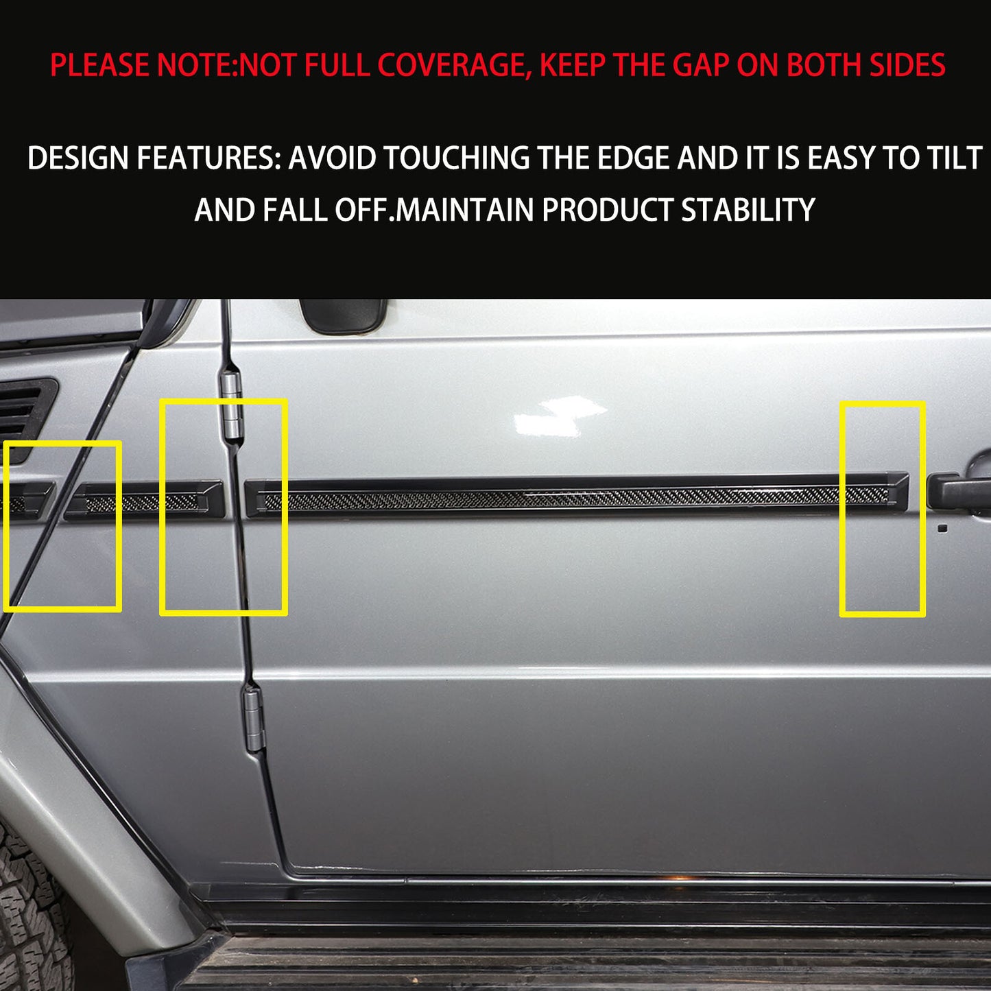 Carbon fiber side-molded decorative stickers for Mercedes G-Class W463 G63 G65 G500 - n