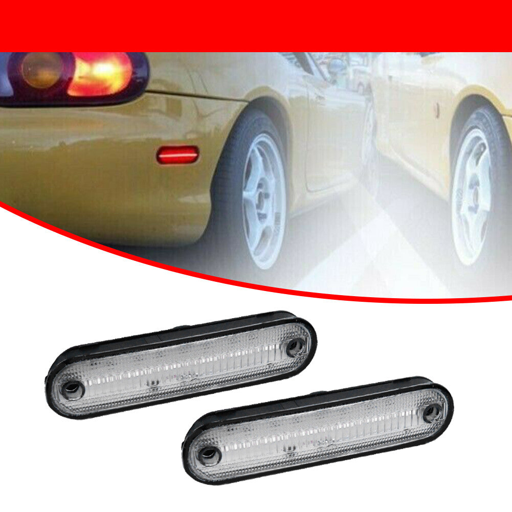 Red LED Rear Side Marker Stop Light for 1990-05 for Mazda Miata MX-5 Clear - v