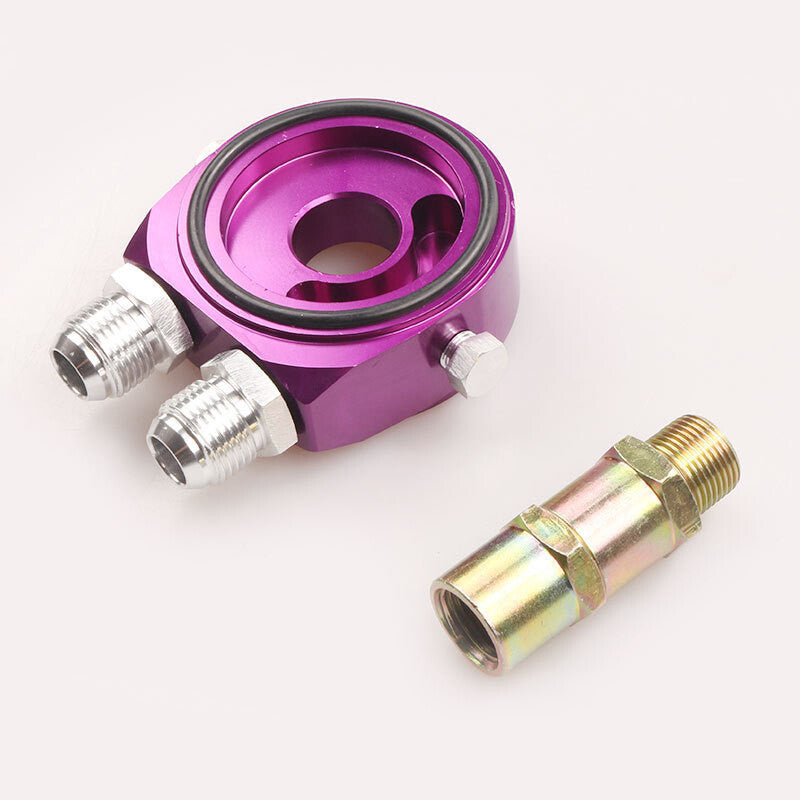 M20x1.5 Universal Aluminum 10AN Oil Filter Cooler Sandwich Plate Adapter 1/8 NPT Q