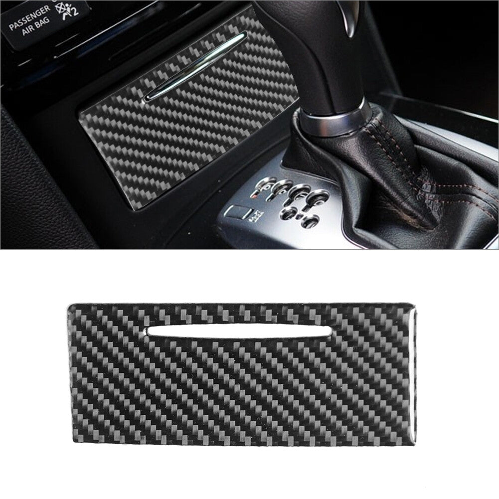 Carbon Fiber Ashtray Panel Cover Trim for Infiniti FX 2009-2013/QX70 2014-2017