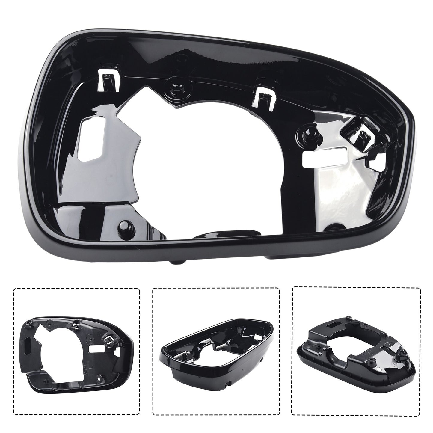 for Ford Fusion 2013-2020 Black Left Driver Side Mirror Frame Trim Replacement